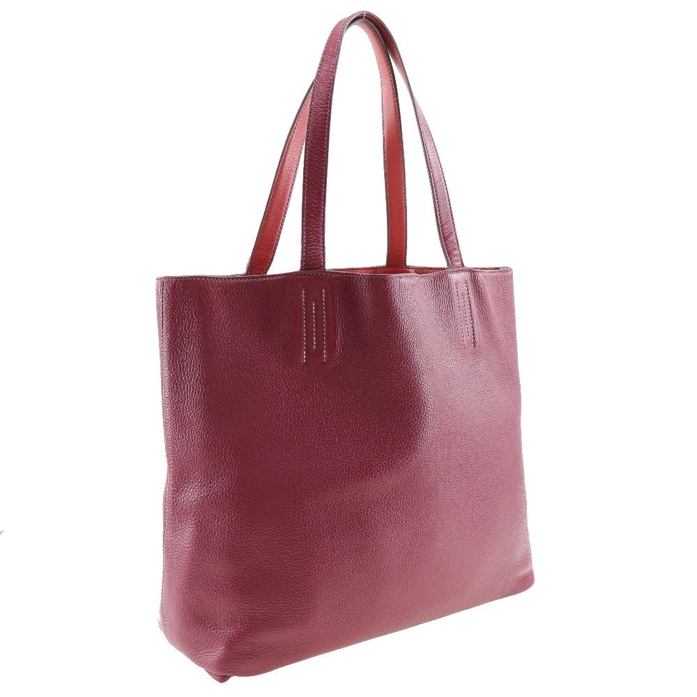 Hermes Doble Sense 45 Tragetasche wendbar Bougainvillea/Rubin Taurillon Clemence Damen Gebraucht