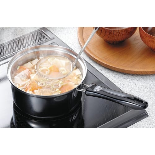 Shimomura Kihan 20cm Double-Handled Pot and 16cm Single-Handled Pot Set (Made in Japan) Compatible with Direct Heat and Induction Cooking, Durable and