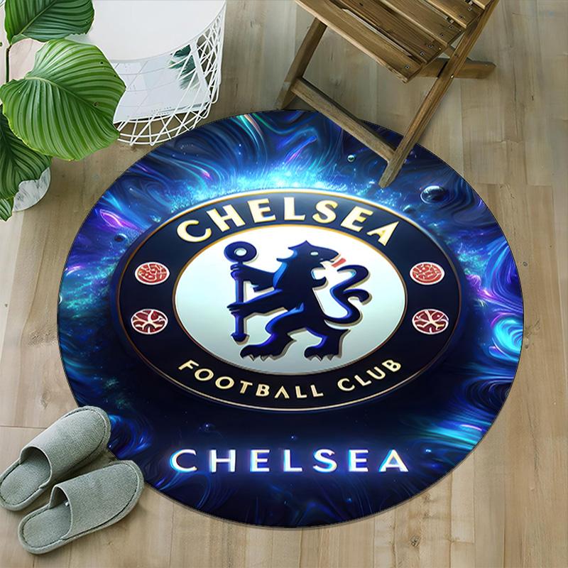1pc C-Chelsea Carpet, Round Rug, Comfortable, Suitable for Entryways, Living Rooms, Office, And Bedrooms, Christmas Decoration