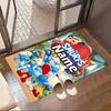Custom Name Personalized Blue Smurfs Print Carpet, Versatile Home Decor Rug, for Playroom, Apartment, Balcony, Entryway, Hallway Gift