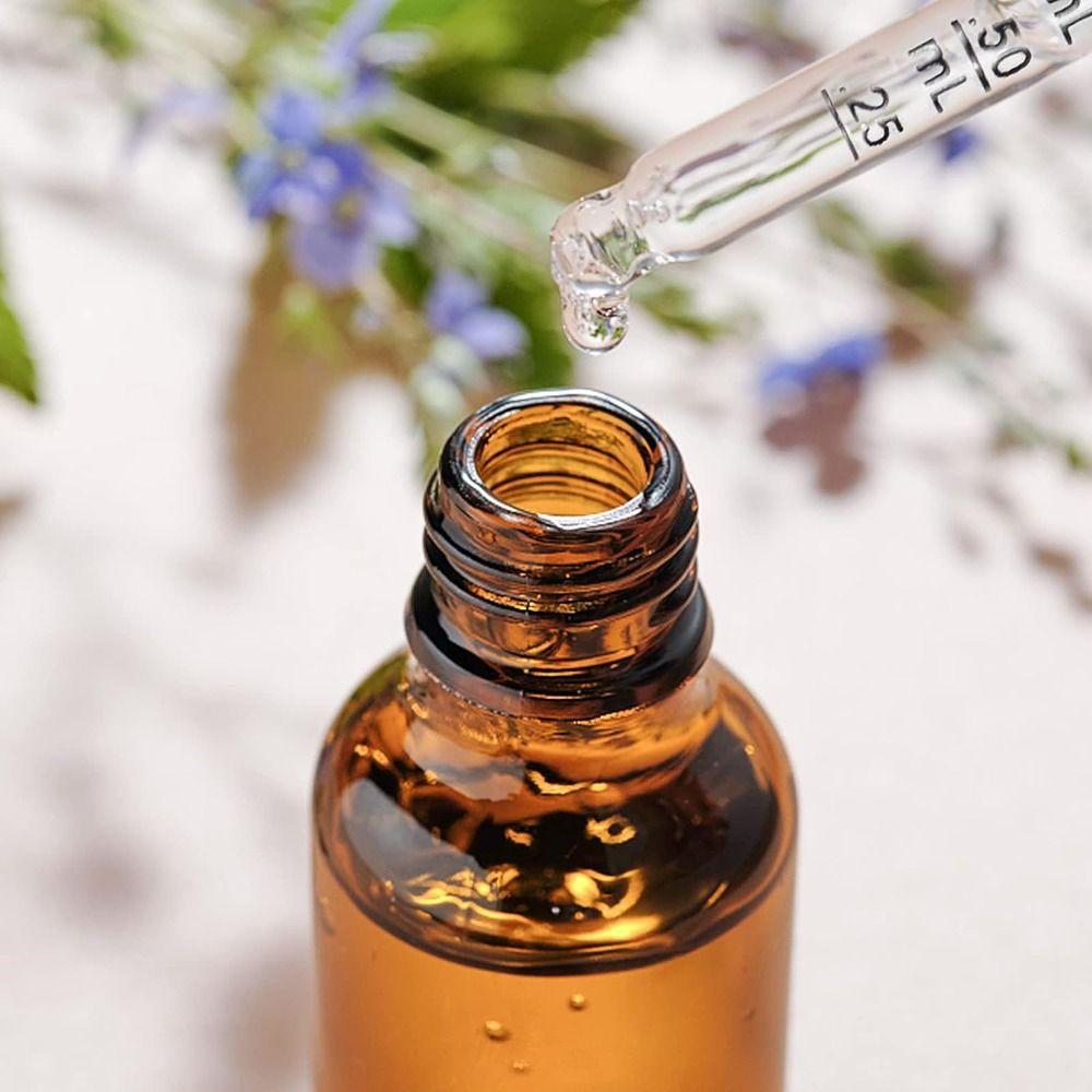 2Pcs 3.5oz Amber Dropper Bottles Round Glass Bottle Refillable Tincture