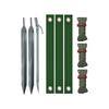 Tree Stake Kit - Green Heavy Duty Tree Stake Support, Tree Binding And Windproof Fixing Straps  Rhombus Shape