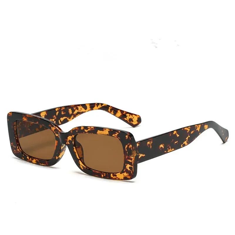 Small Rectangle Women Sun Glasses  Men Shades Retro Square Black Sunglasses  Luxury Glasses White Decoration Eyewear