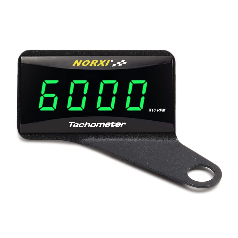 

Norxi Digital Tachometer Motorcycle Meter Bicycle Tachometer Electric Tachometer RPM With right bracket зелёный