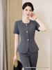 Women's Summer Short-Sleeve Suit Set: Professional Workwear for Office, Sales, Hotel, and Receptionist Elegance