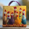 Chick Print Tote Bag 600D Oxford Cloth Shoulder Daily Use