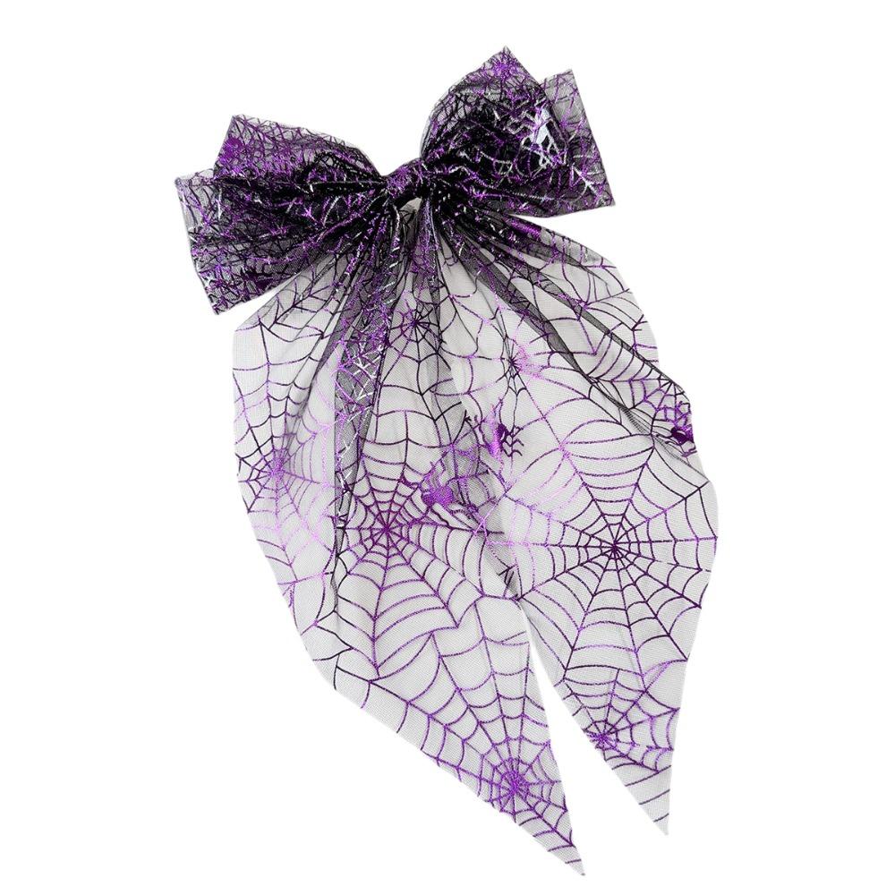 Bronzing Transparent Halloween Bow Hair Clip Halloween Hairpin  Festival Daily Wear