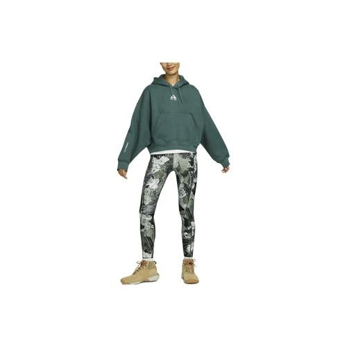 Nike Letter Pattern Hoodie Long Sleeve Sweatshirt for Women In Green