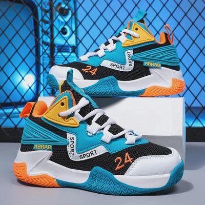 Popular Boys' Breathable Mesh Basketball Shoes - Non-Slip, Soft Sole for Teens & Students