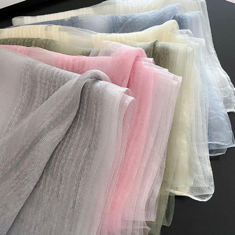 Silk Blended Light and Thin Yarn Women's Spring and Summer Sunscreen Shawl Silk Scarf Versatile Decorative Long Scarf Elegant Fashion Scarf