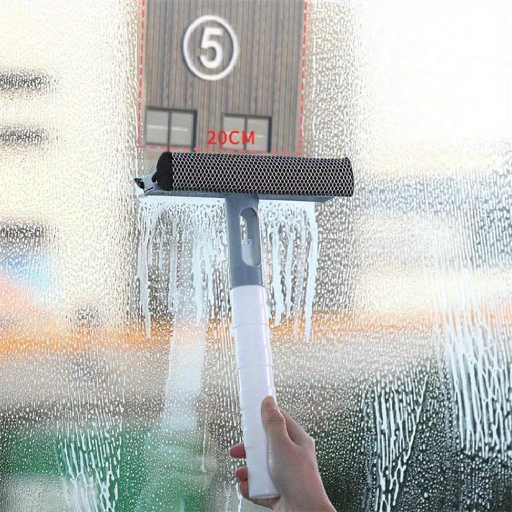 1pc 3-in-1 Window Cleaning Brush with Spray Scraper - Dual-Sided Glass & Surface Scrubber, Water-Sprayable for Effortless Cleaning In Bathroom
