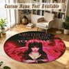Elvira Mistress of the Dark Personalized Round Rug Support Custom Name, Soft Home Decor Mat