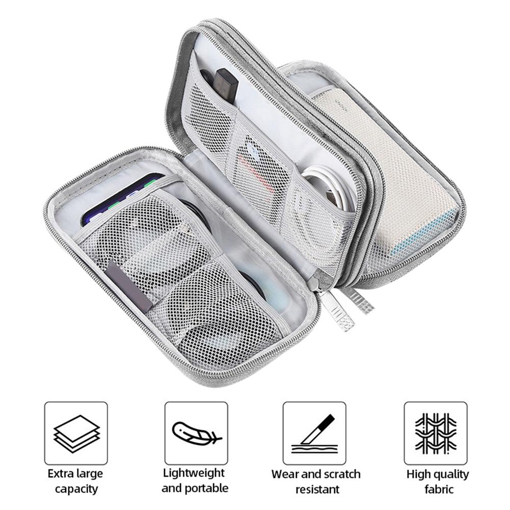 Portable Digital Storage Pouch Travel Cable Bag Charger Data Cable USB Bag Organizer Waterproof Electronic Accessory Storage Bag