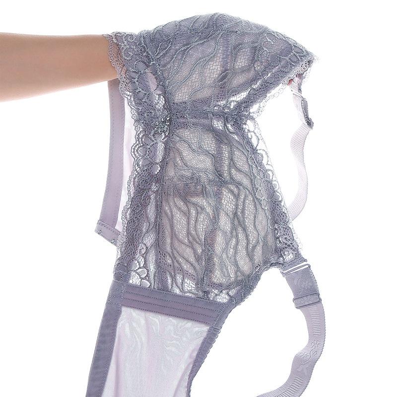 Lingerie Women's Thin Bra Summer Thin Bra No Underwire Large-sized Full Cup Closure Bra Push Up Bra