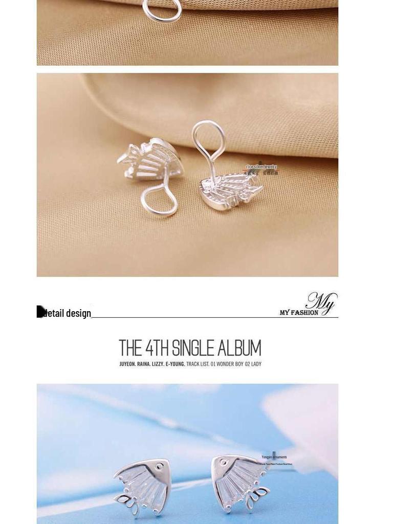 Clownfish Design 999 Pure Silver & Zirconia Hook Earrings for Women - Breathable, Anti-Allergenic, and Comfortable.