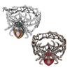Personalized Daily Accessory Vintage Rhinestone Spider Bracelet, Gothic Punk Adjustable Stretch Bangle Creative Shape for Men Women, Mysterious