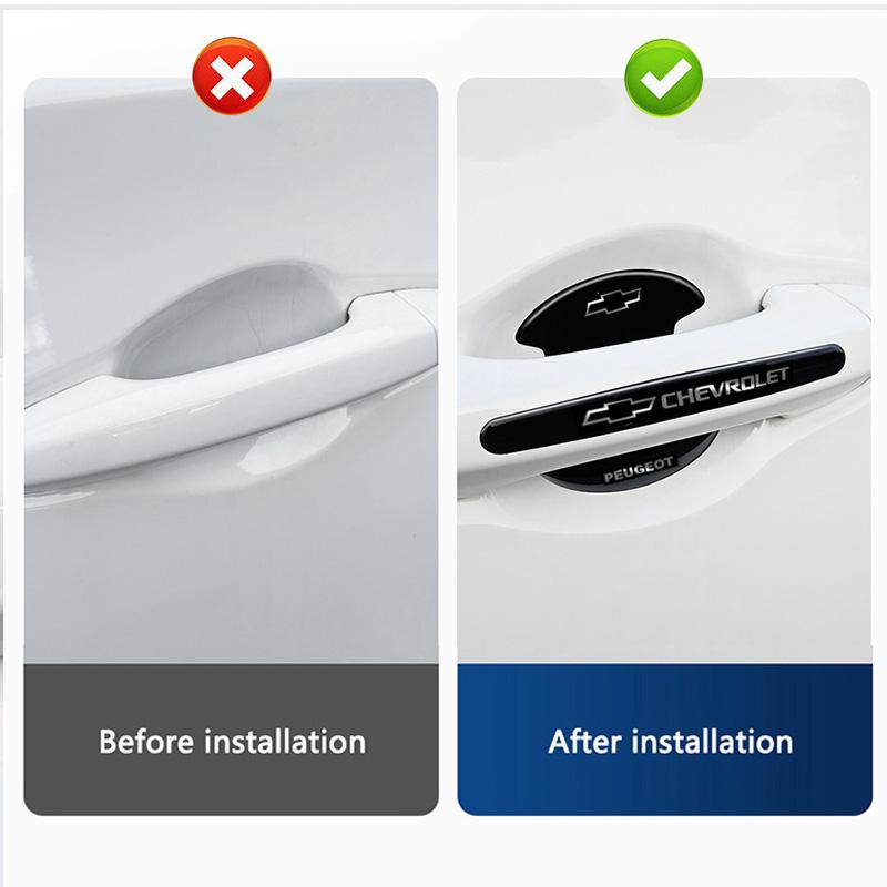 AABJU1 Car Door Bowl Handle Protector Film Sticker Accessories For Chevrolet Cruze Sonic Silverado Trax Camaro Captiva Equinox Aveo Z71