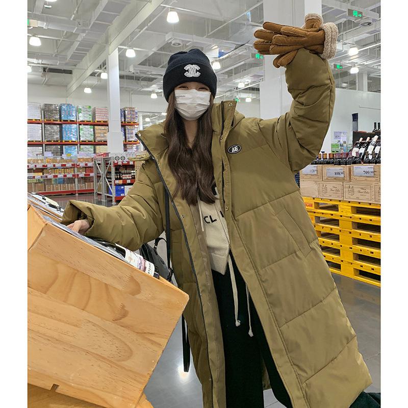 

Новая зимняя куртка на пуху и хлопке для женской средней и длинной маленькой утолщенной корейской куртки на хлопке XL