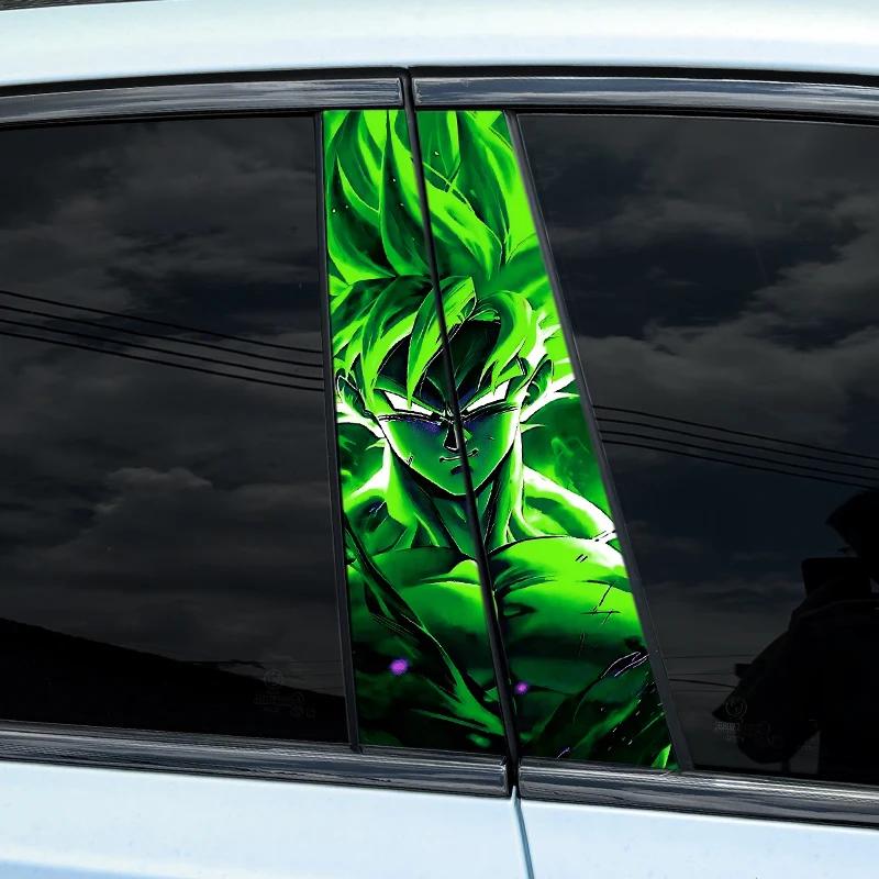 1 buc/2 buc Personaje Film Verde Autocolante Anime Stâlp B Mașină Acoperire Auto Zgârieturi Impermeabil Protecție Solară Autocolante Vinil Decor