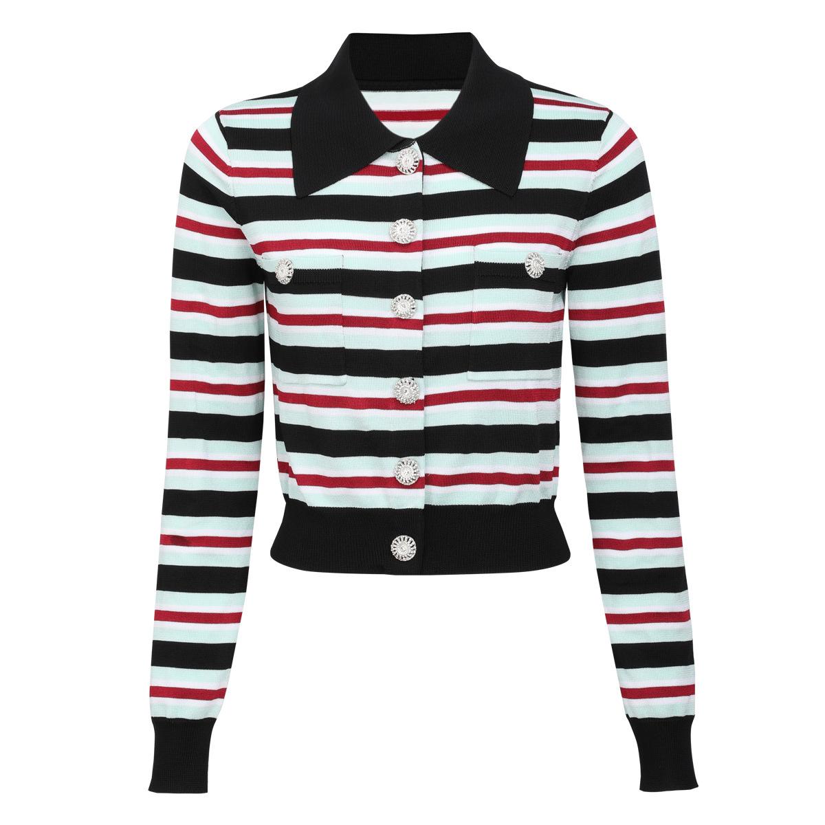 In stock, spring and autumn new women s sweaters, fashionable classic, high-quality long-sleeve tops, jackets, knit sweaters for women, 25129 S