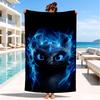 Energetic Alien Character  Beach Towel, Super Soft Microfiber, Perfect Gift for Her/Him, Birthday, for Pool, Beach, Travel, Decor Beach Party