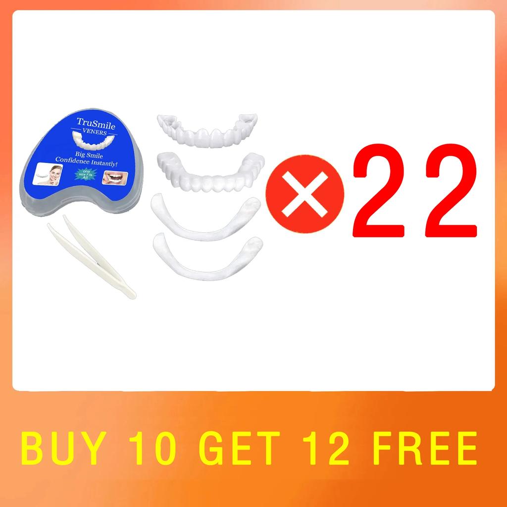 Silicone Denture Set Temporary Fake Teeth Orthodontic Braces Oral Care Whitening Simulation Dentures for Hygiene