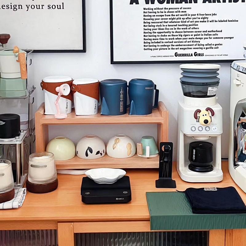 Solid Wood Multifunctional Cup Storage Rack for Kitchen & Dining Table