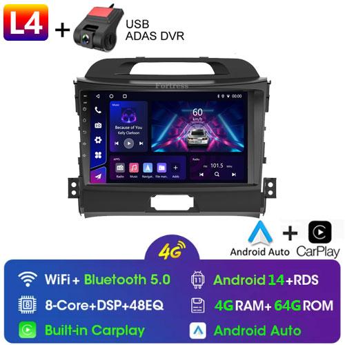 Fortress 5G WIFI Android Auto Radio 2 Din For KIA Sportage 3 2010-2016 Car Multimedia Video Player Autoradio Carplay 8 Core GPS