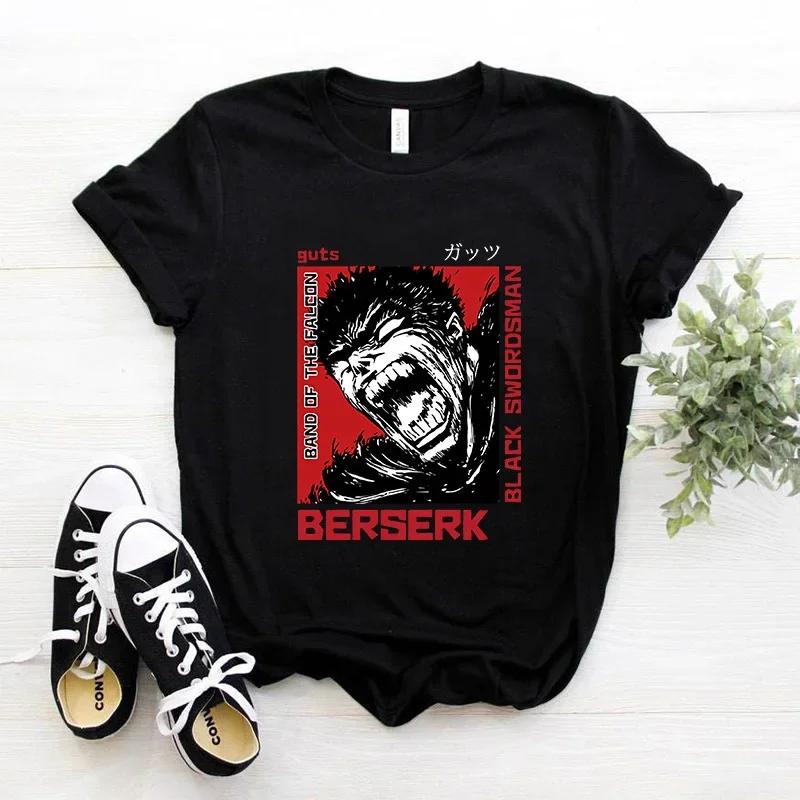 Anime Berserk Tričko Unisex Japonský Y2k Streetwear Manga Guts Vtipná Trička Dámský Top Kawaii Krátký Rukáv 90. léta