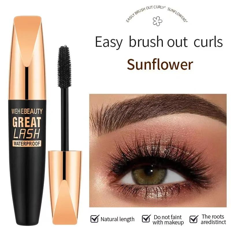 1 kus 4D Silk Fiber Lash Mascara Voděodolná řasenka pro prodloužení řas Black Thick Eye Lashes Curler Cosmetic