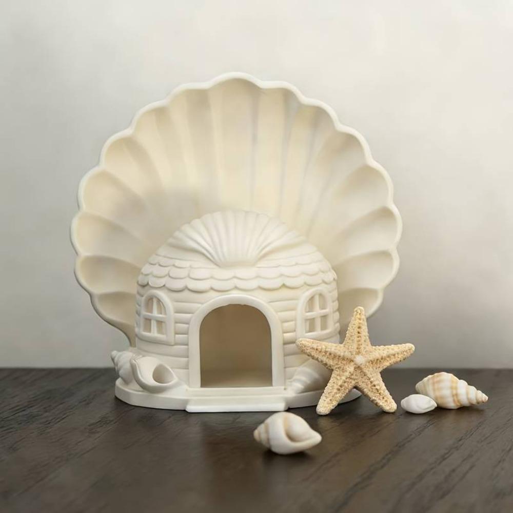 3D Printed Fish Hiding House Seashell Shaped Fish Tank Hideaway Aquarium Landscaping