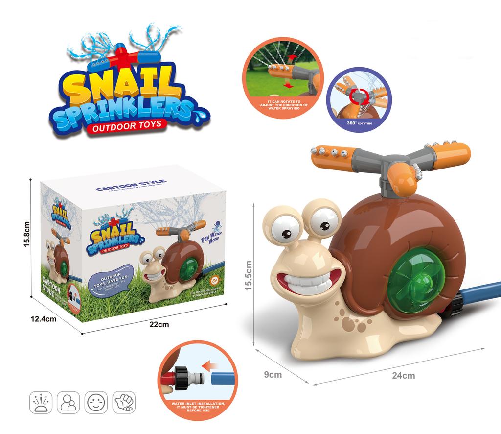 Summer Outdoor Spray Snails featuring Baseballs Rotating Sprinkler Lawns Playing Water Parent-child Interactive Playthings