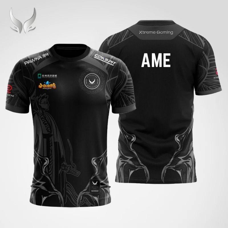 Neues Xtreme Gaming E-Sport Club Outfit Gleicher Stil für Teammitglieder DOTA2 Atmungsaktives Kurzarm-T-Shirt für Fans Personalisierbar Geschenk