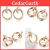 Boucles d'Oreilles Géométriques Élégantes en Alliage Pour Femmes Tendance Style Urbain Bijoux de Mode