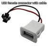 Dual Port USB C Charging Power Socket Double Layer Female Base Fast Charging with USB Reading Lamp for Travel Use