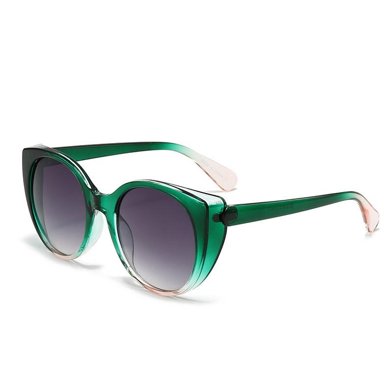 Vintage Cat Eye Eyewear With Uv400 Sun Protection For Travel And Parties TransparentGreenFrameGray