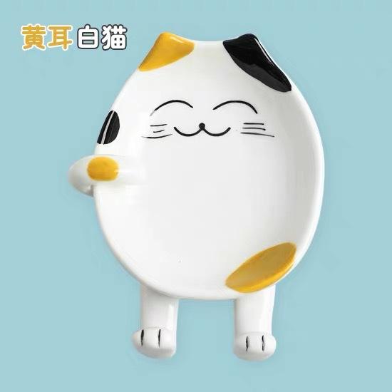 

Creative Cartoon Ceramic Pot Cover Holder, Spatula Holder, Chopstick Holder One Size белый
