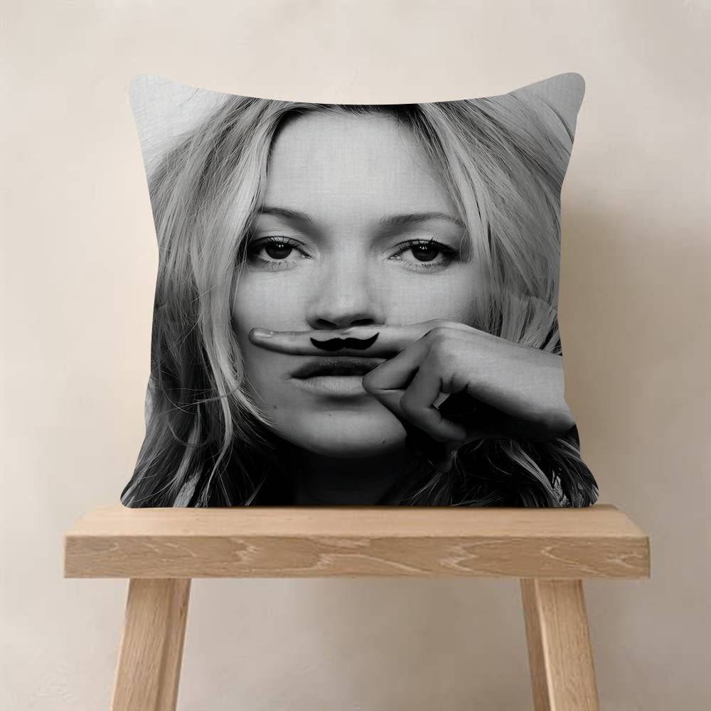 

Kate Moss Fashion Modern Art Personalized Pillow Cover Kids Bedroom Wild Party Decor Pillowcase Kid Birthday Shower Gift 30x30 cm