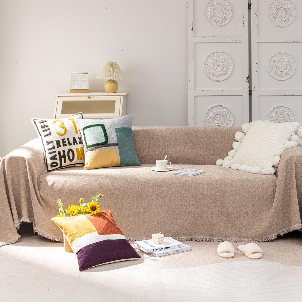 European-Style Sofa Cushion Cover All-Inclusive Sofa Cushion American Four Seasons Universal Modern Simple Chenille Sofa Towel Full Covered