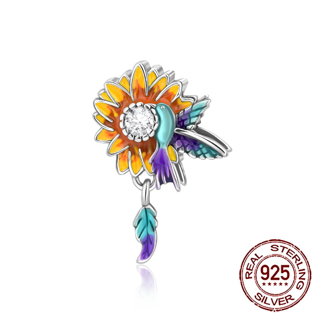 Spring New Charms Genuine Copper Floral Bee Firefly Style Butterfly Beads Fit Original Bracelet Necklace Handmade DIY Jewelry