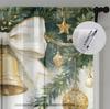 Christmas Decorative Curtain Lightweight Breathable Made Polyester Design Convenient Decoration Suitable Living Room Bedroom Dining Area Office