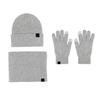 3 Pcs/Set Unisex Winter Beanie Scarf Gloves Set Thick Plush Knitted Warm Cap Gloves Elastic Ear Protection Windproof Cycling Dome Neck Warp Sete
