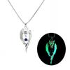 Luminous Wolf Pendant Necklace Jewelry Handmade Animal Necklace for Women Men