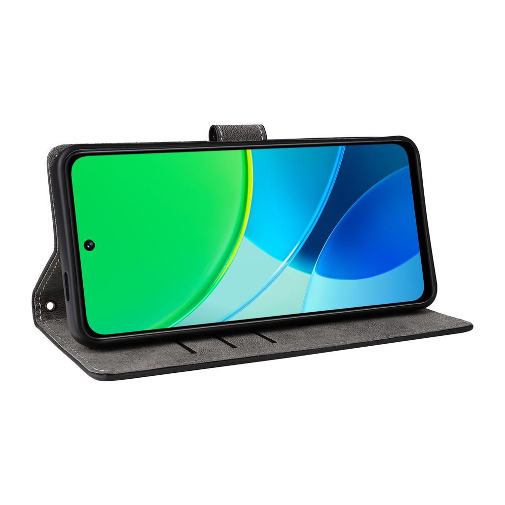 Für vivo Y19s 4G/Y29 5G Brieftasche Hülle RFID-Blockierung PU-Leder Abdeckung Ständer Ansicht