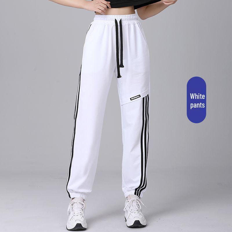 Conjunto Deportivo de Baile Cuadrado de Verano - Pantalones Casuales Fitness de Baile Shuffle Estilo Douyin