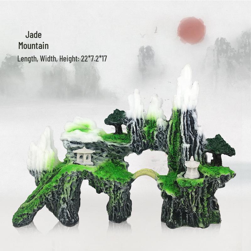 Popular Mountain Rock Fish Tank Decoration: Artificial Resin Craft for Aquarium Landscape