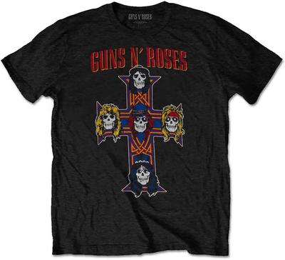 Guns N' Roses Men's Vintage Cross Slim Fit T-Shirt Large Black