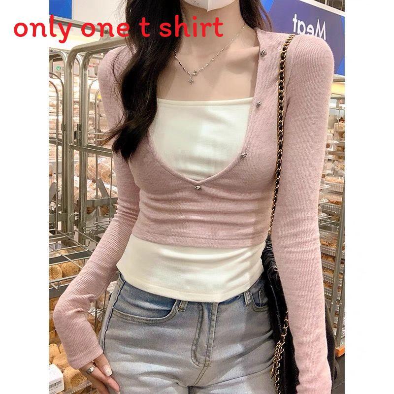 Girl T Shirt Oversize Cotton Blend With Embroidery And Button Details For Spring Fashion