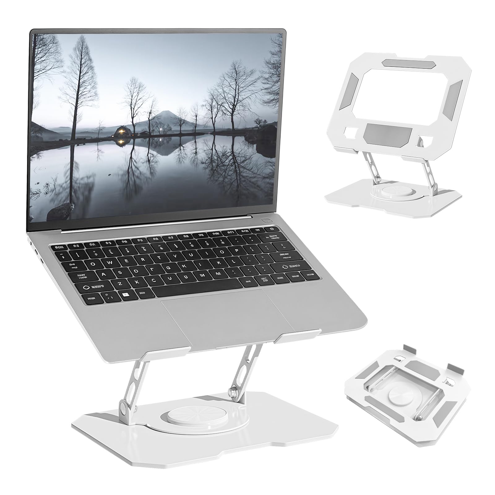 

Ноутбук компьютер высокая температура эргономичный улучшает осанку подставка, подставка, вращение 360°, складной, нескользящий, рассеивание, дизайн, белый