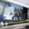 3D Fototapete Wald Dinosaurier Stereoskopisch Wohnzimmer Sofa TV Hintergrund Wanddekor Malerei Große Wandtapete